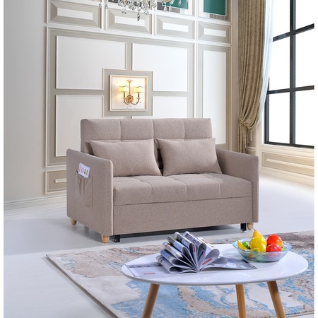 Canapea extensibila Kring Naomy, 3 locuri, 132x95x85 cm, Bej