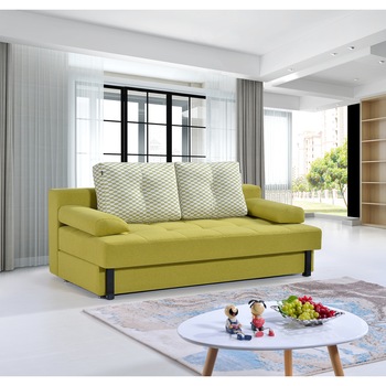 Canapea extensibila Kring Wendy, 3 locuri, 198x98-145x69 cm, Verde Canapea extensibila Kring Wendy, 3 locuri, 198x98-145x69 cm, Verde