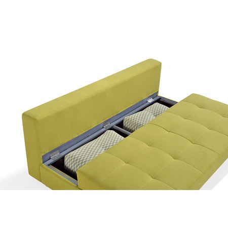 Canapea extensibila Kring Wendy, 3 locuri, 198x98-145x69 cm, Verde