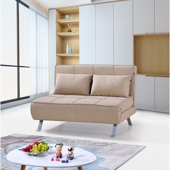 Canapea extensibila Kring Lyle, 2 locuri, material textil, 120x80-195x77 cm, Bej Canapea extensibila Kring Lyle, 2 locuri, material textil, 120x80-195x77 cm, Bej