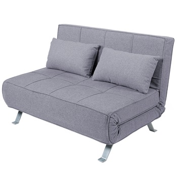 Canapea extensibila Kring Lyle, 2 locuri, material textil, Gri Canapea extensibila Kring Lyle, 2 locuri, material textil, Gri