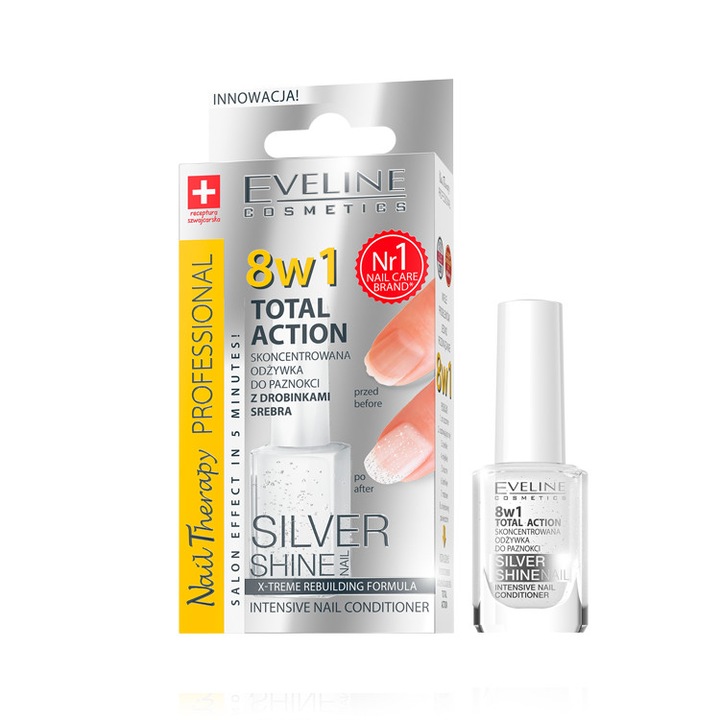 Tratament unghii 8 in 1 Silver Total Action Nail Therapy