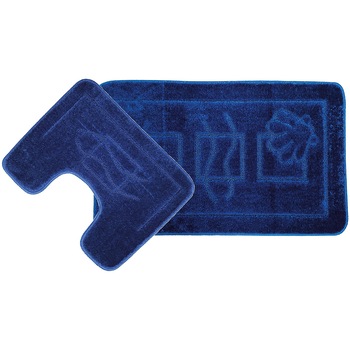 Set 2 covorase baie Maritime Dark Blue, 60x100 cm, 50x60 cm 60X100 Standard Bleumarin Set 2 covorase baie Maritime Dark Blue, 60x100 cm, 50x60 cm 60X100 Standard Bleumarin