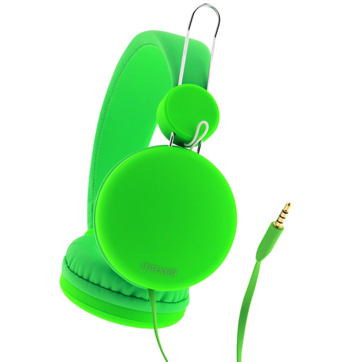 Casti audio Maxell Spectrum HP, tip DJ, Verde