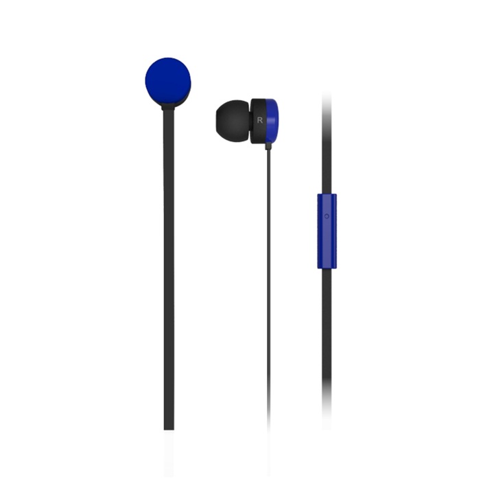 Casti audio In-Ear Maxell Yoyobuds, Albastru/Negru