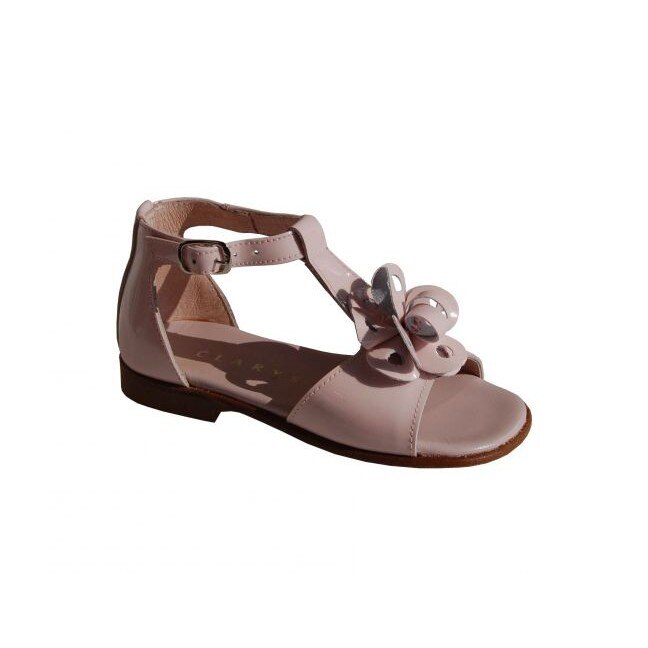 Sandale 6041 din piele lacuita, Clarys, Roz