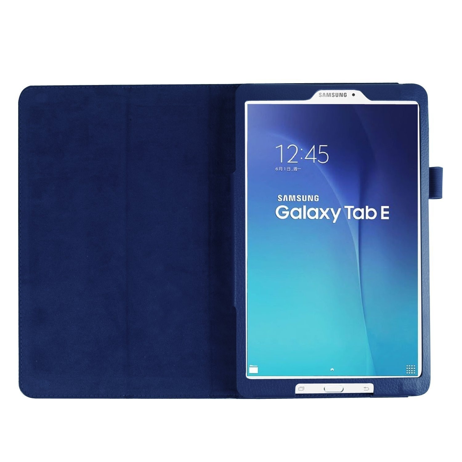 Husa Premium Book Cover Samsung Galaxy E T560/T561/T563/T565, 9.6 inch, Albastru Marin eMAG.ro