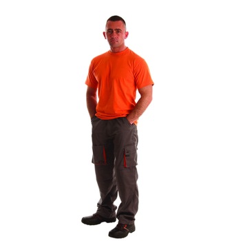 Pantalon de protectie ,talie Gri/Orange multiple buzunare - marimea XL Pantalon de protectie ,talie Gri/Orange multiple buzunare - marimea XL