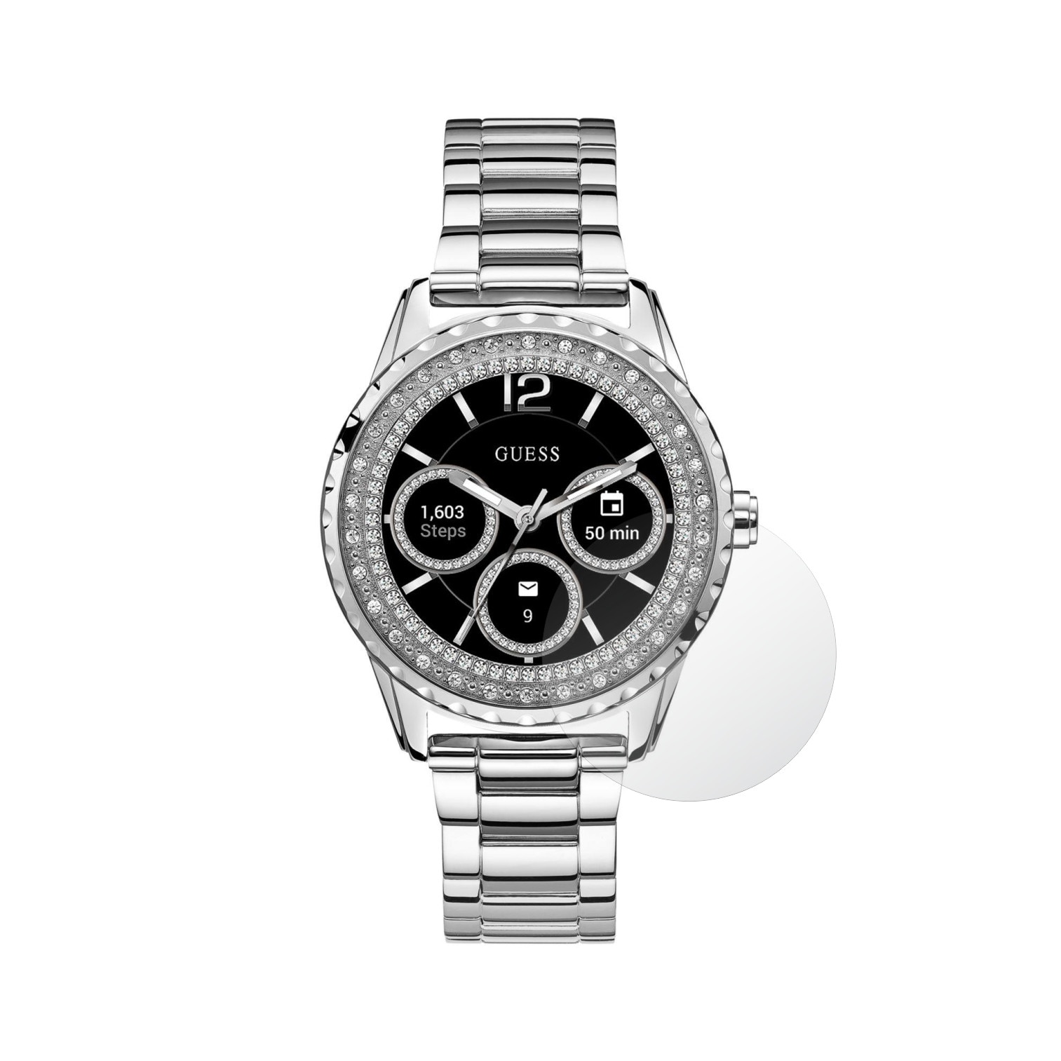 Set 4 Folii Protectie Ecran, Acoperire Totala, Adezive si Foarte Flexibile, Invisible Skinz Ultra-Clear HD pentru Smartwatch Guess Connect Touch 41mm