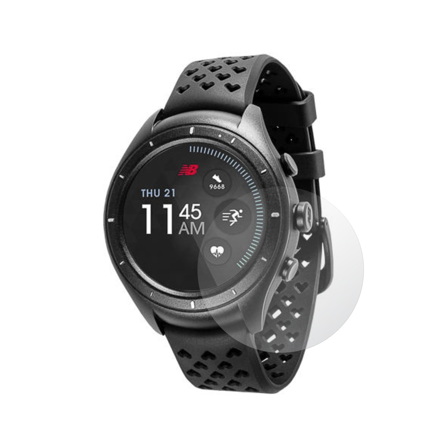 Set 4 Folii Protectie Ecran, Acoperire Totala, Adezive si Foarte Flexibile, Invisible Skinz Ultra-Clear HD pentru Smartwatch New Balance RunIQ