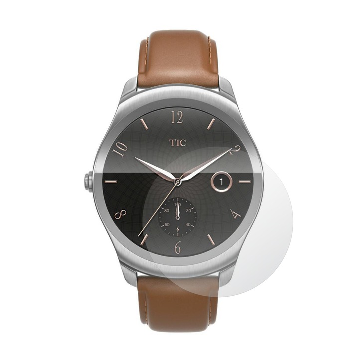 4db képernyővédő fólia készlet, teljes fedés, tapadó és nagyon rugalmas, láthatatlan Skinz Ultra-Clear HD Smartwatch Mobvoi Ticwatch 2-hez