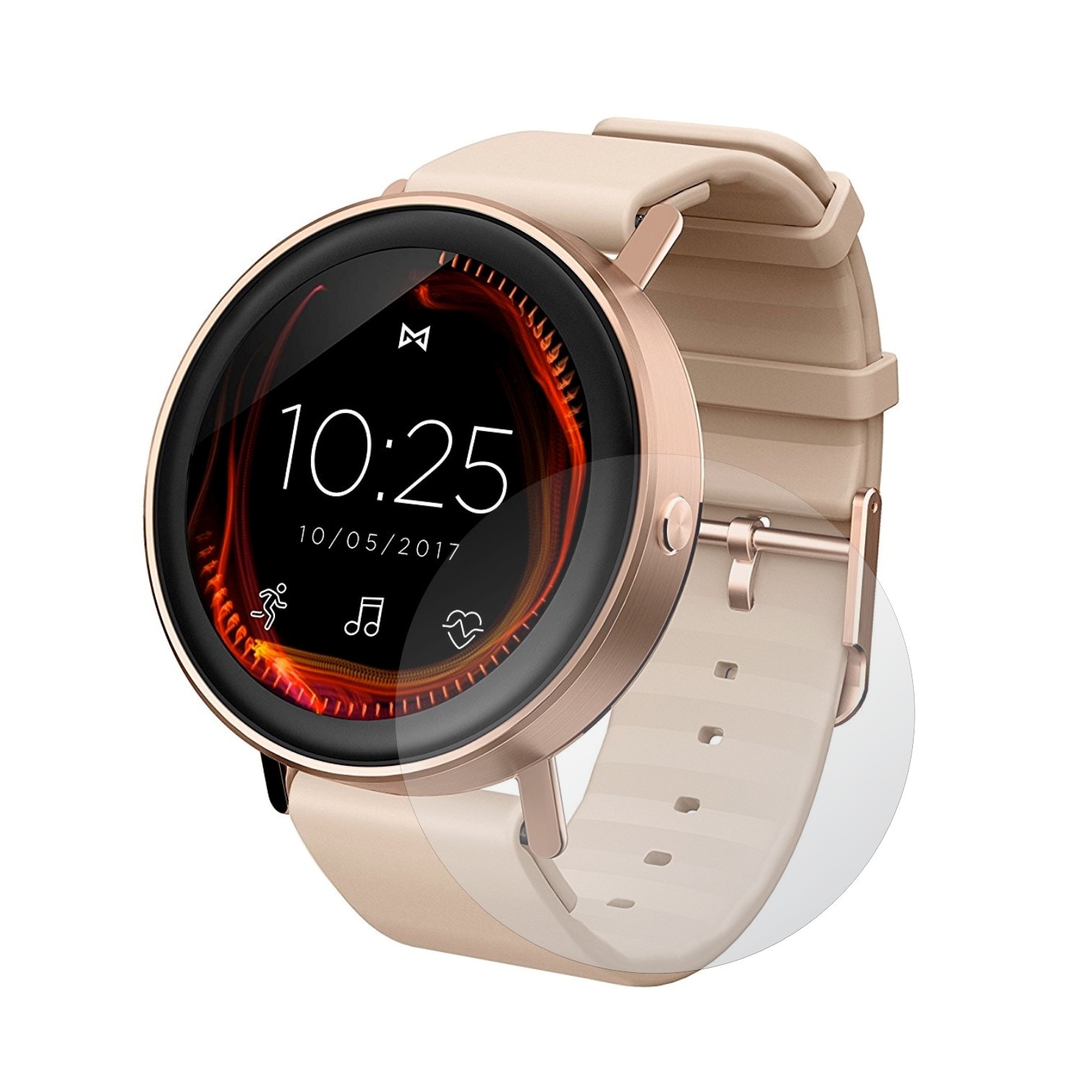 Set 2 Folii Protectie Ecran, Acoperire Totala, Adezive si Foarte Flexibile, Invisible Skinz Ultra-Clear AutoRegeneranta pentru Smartwatch Misfit Vapor