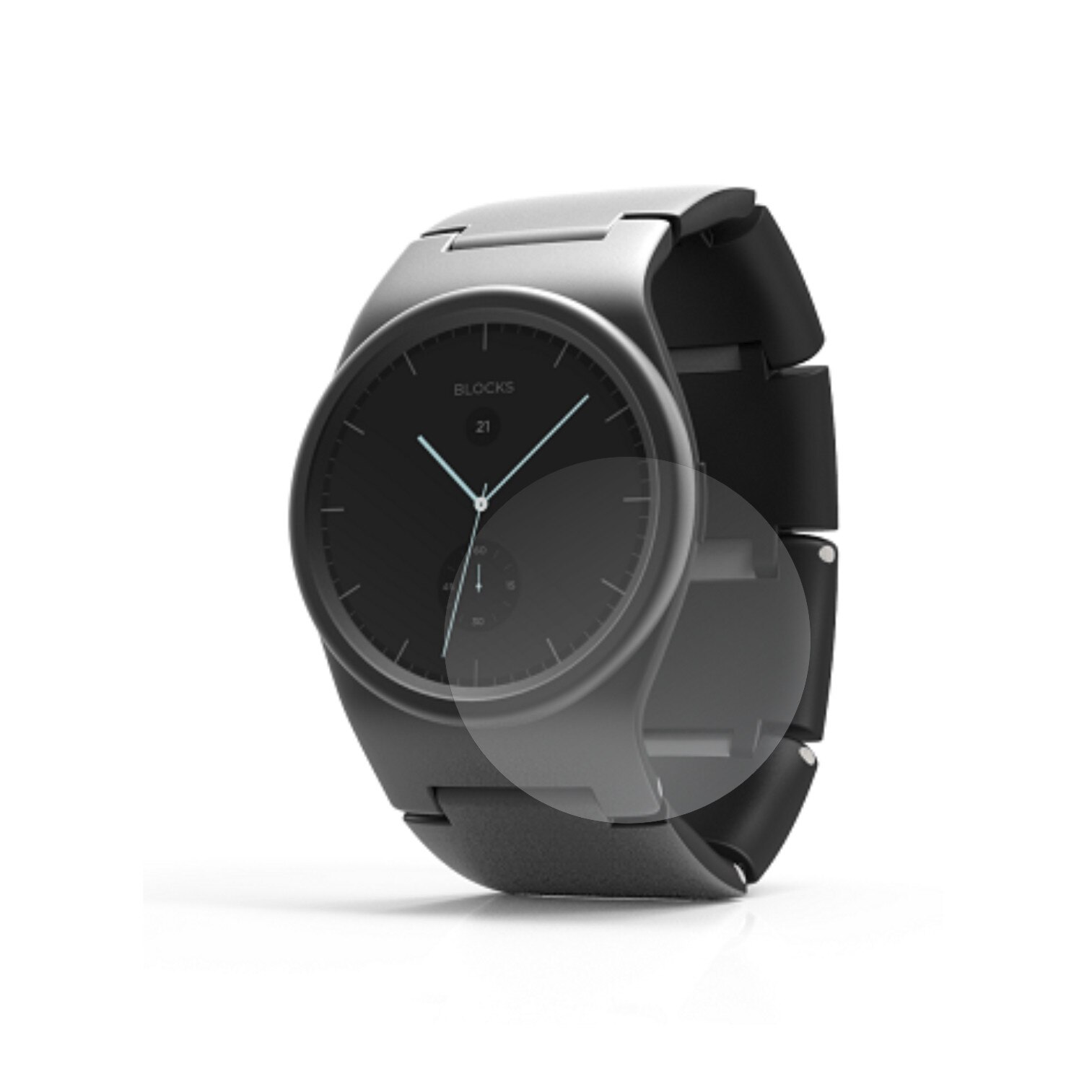 Set 2 Folii Protectie Ecran, Acoperire Totala, Adezive si Foarte Flexibile, Invisible Skinz Ultra-Clear AutoRegeneranta pentru Smartwatch Blocks Modular