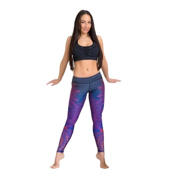 Leggings dama material climacool compresor , producator Nicci, model Mandala blue Leggings dama material climacool compresor , producator Nicci, model Mandala blue