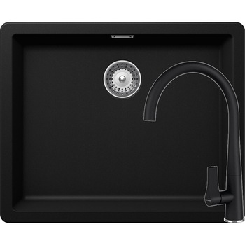 Kit chiuveta Schock Greenwich N-100L 556 x 456 mm si baterie Schock Gota Puro Cristadur Kit chiuveta Schock Greenwich N-100L 556 x 456 mm si baterie Schock Gota Puro Cristadur