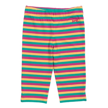 Pantaloni pana la genunchi cu dungi din bumbac organic, Multicolor, 98 CM Pantaloni pana la genunchi cu dungi din bumbac organic, Multicolor, 98 CM