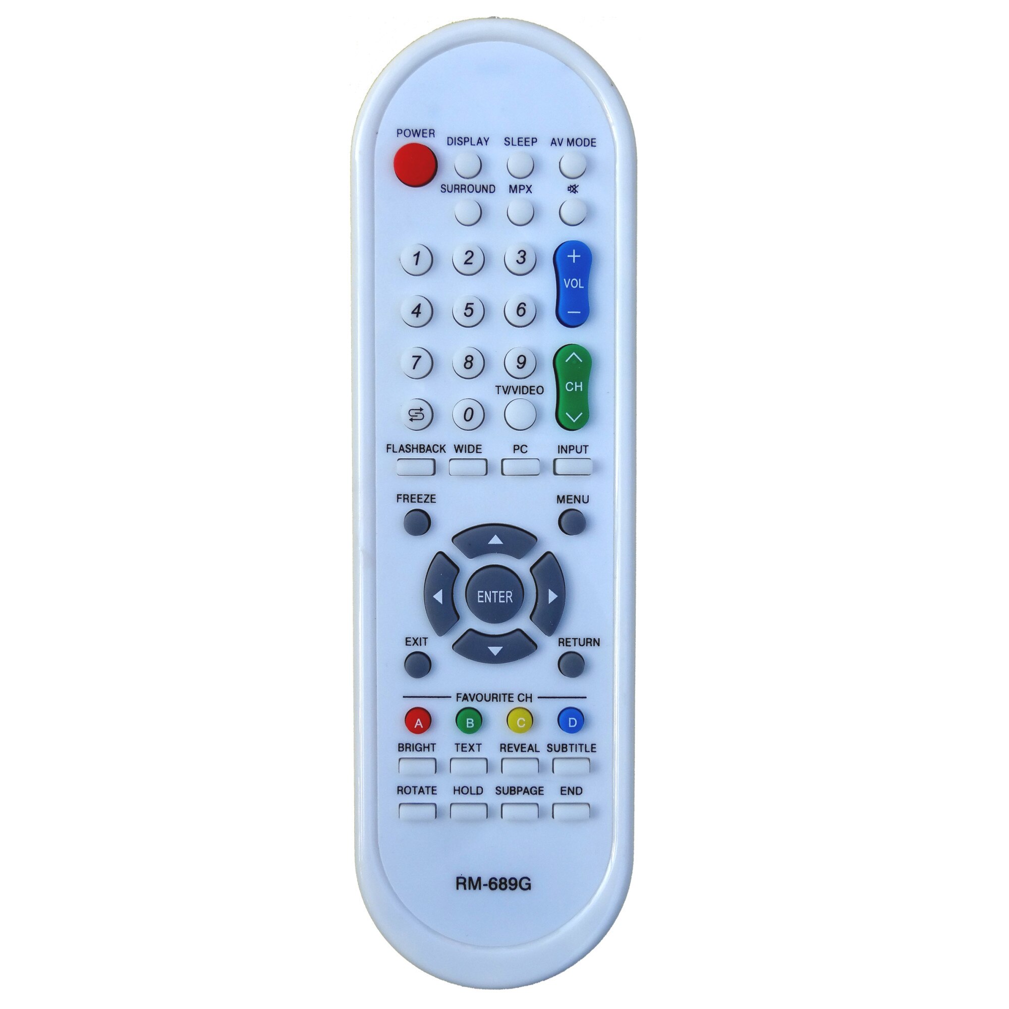 Telecomanda pentru LCD/LED Sharp RM-689G, alba cu functiile telecomenzii originale