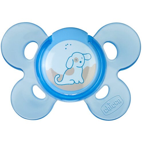 Suzeta Chicco din Silicon Physio Comfort 0-6 luni, BLEU