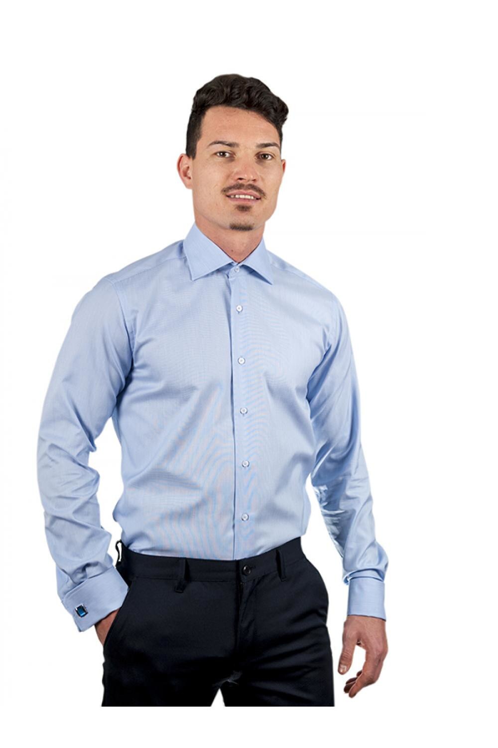 Camasa Business Barbati JERMYN'S - Luxury Slim Fit Dobby, Albastru