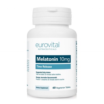 Melatonina 10mg (Dizolvare lenta) 60 Tablete, Eurovital Melatonina 10mg (Dizolvare lenta) 60 Tablete, Eurovital