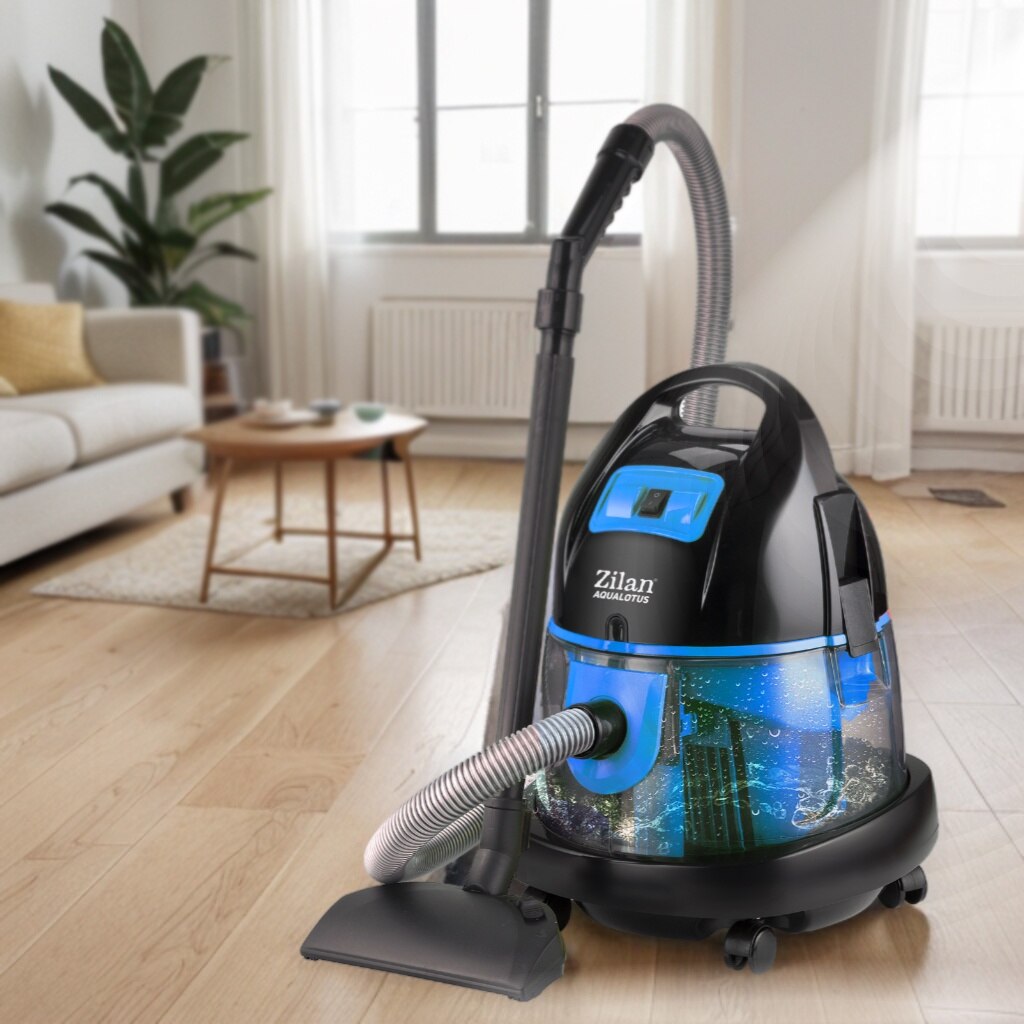 Aspirator ZILAN ZLN-8945 Albastru cu filtrare prin apa si uscata,2000W