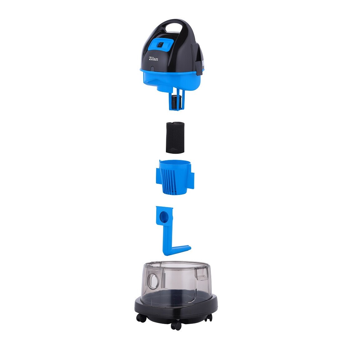 Aspirator ZILAN ZLN-8945 Albastru cu filtrare prin apa si uscata,2000W