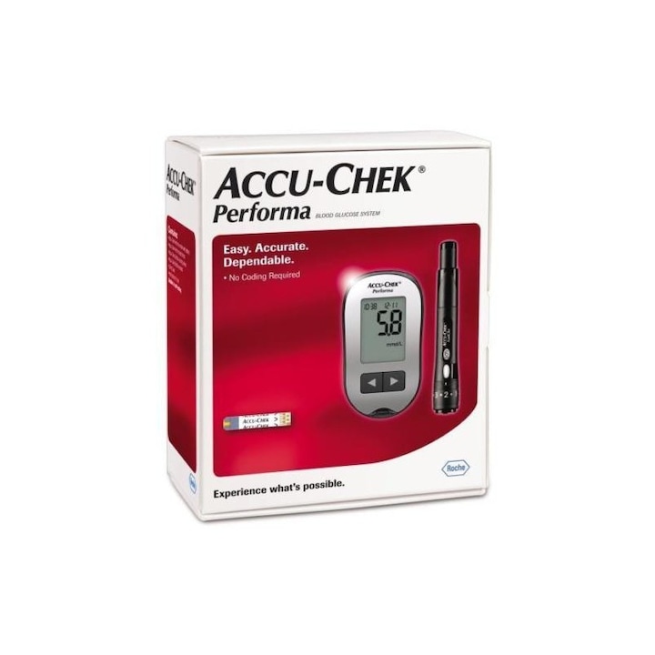 Глюкомер за измерване на кръвна захар Accu-chek Performa + 60 бр. тест-ленти
