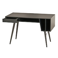 Birou Kring Windsor, lemn/metal, 120x60x76 cm, Sonoma inchis