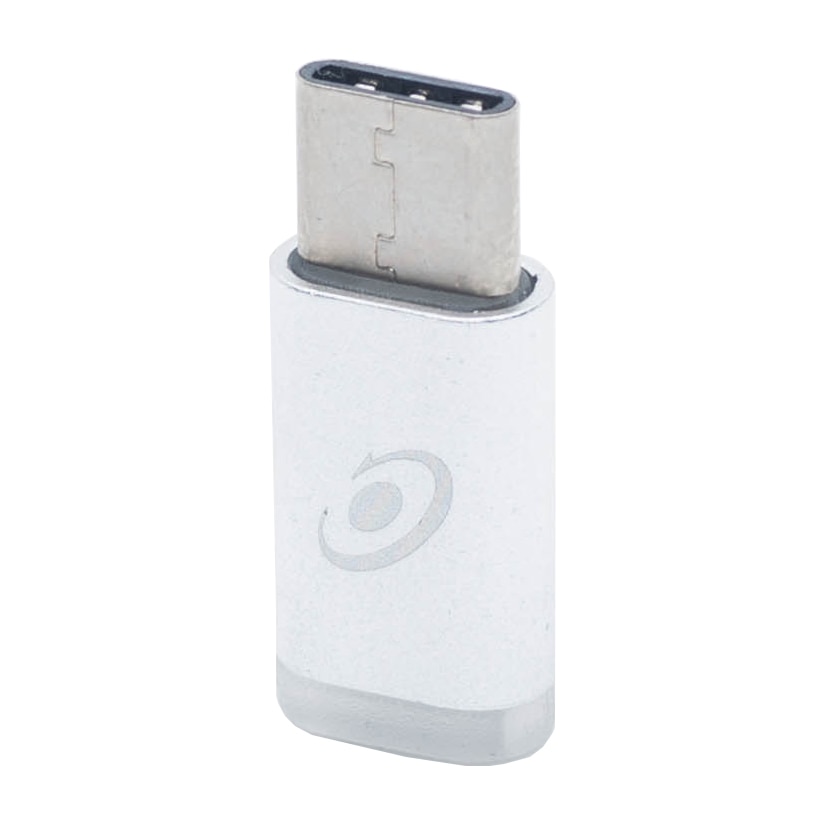 Adaptor E-Boda ATC 100, MicroUSB - USB Type C, Argintiu
