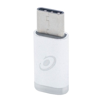Adaptor E-Boda ATC 100, MicroUSB - USB Type C, Argintiu Adaptor E-Boda ATC 100, MicroUSB - USB Type C, Argintiu