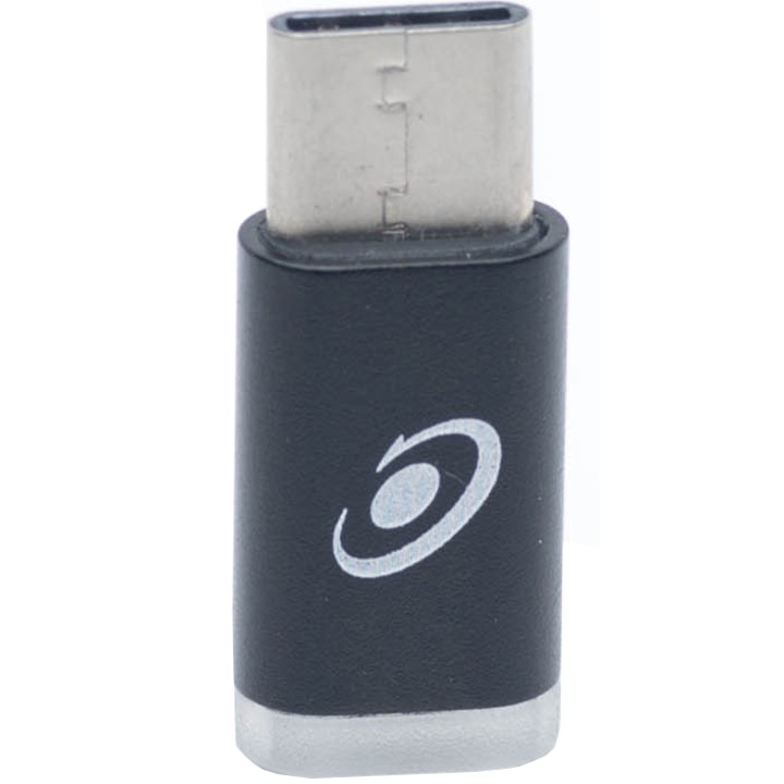 Adapter E-Boda ATC 100, MicroUSB - USB Type C, fekete