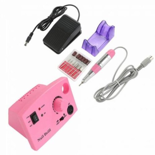 Pila Electrica Pentru Unghii 35.000 RPM, freza profesionala roz