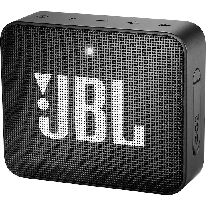 JBL GO 2, JBLGO2BLK, Hordozható hangszóró, Bluetooth, Fekete