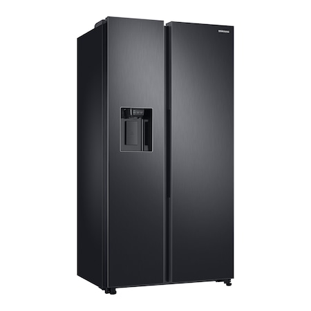 Side by side Samsung RS68N8220B1/EF, 617 l, Clasa A+, Full NoFrost, Twin Cooling, Compresor Digital Invertor, Display, Dispenser, H 178 cm, Negru