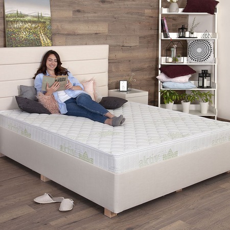 Saltea Active Plus Comfort Memory Cool Gel, Ted, husa antibacteriana, 140x200 cm