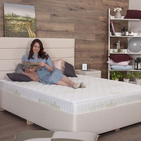 Saltea Active Plus Comfort Memory Cool Gel, Ted, husa antibacteriana, 160x200 cm