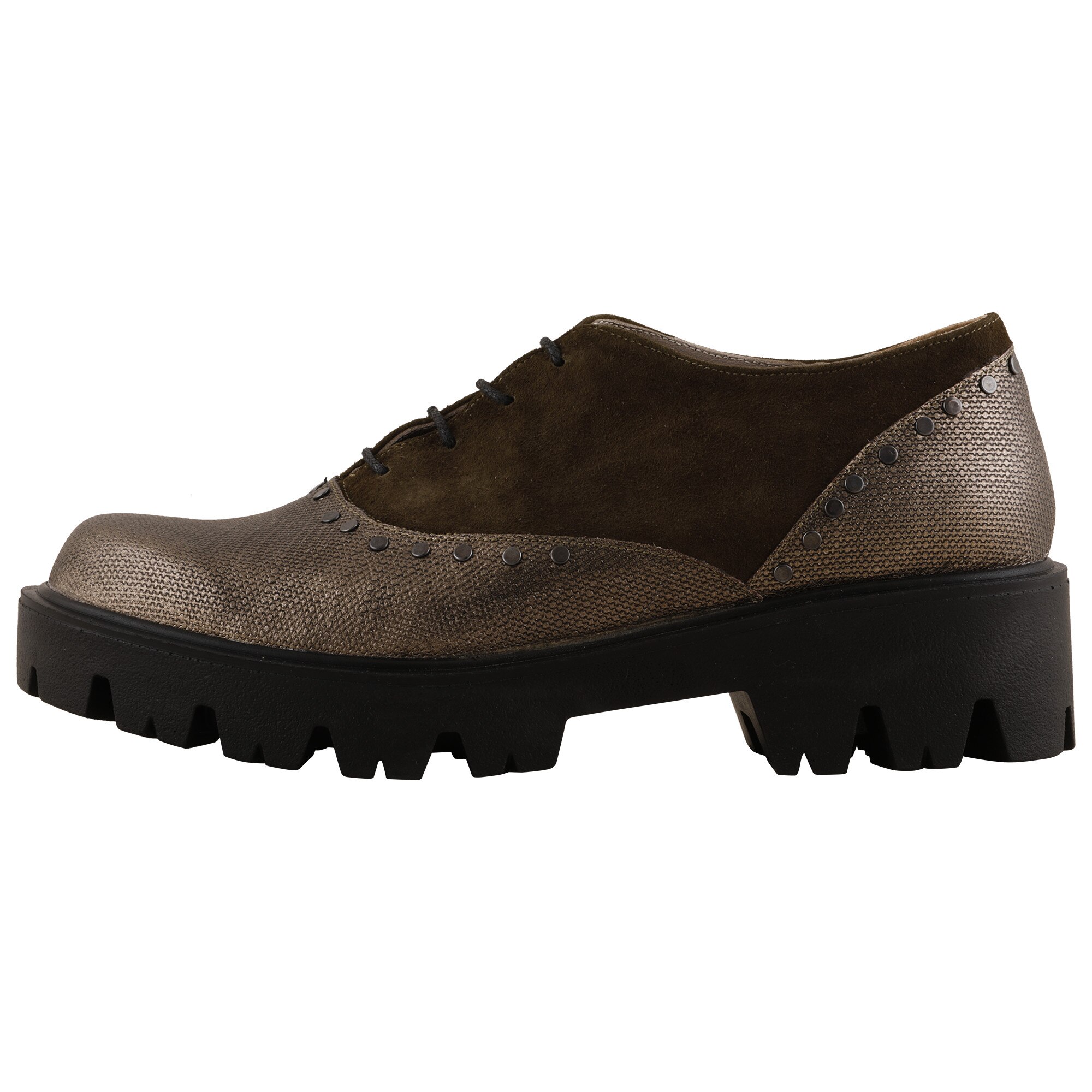 Mocasini Dama Hotstepper M13 Metallic Moss, Multicolor