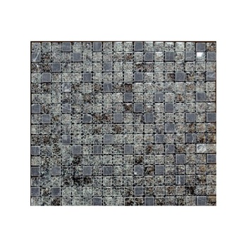 Mozaic din sticla si marmura gri Mmx011 - 1 mp Mozaic din sticla si marmura gri Mmx011 - 1 mp