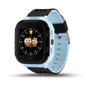 Ceas smartwatch GPS copii MoreFIT™ Q529, cu GPS prin lbs si functie telefon, localizare camera foto, monitorizare spion, display touchsreen color, lanterna, buton SOS, Albastru + SIM prepay cadou