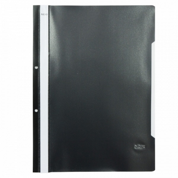 Dosar plastic cu sina si perforatii, negru, JETFILE