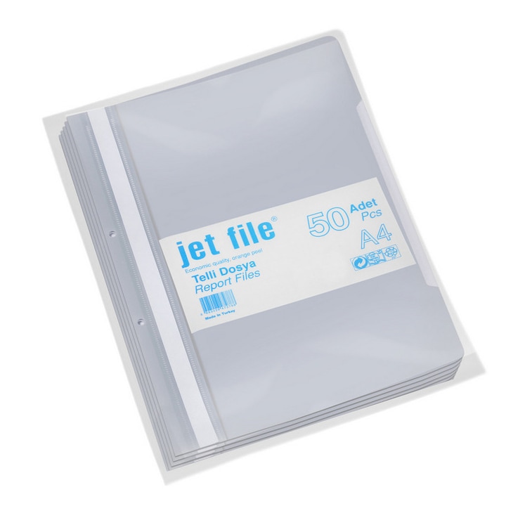 Set 10 dosare PP cu sina si perforatii - gri