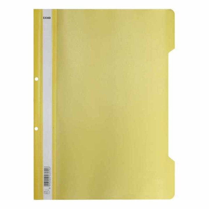 Jet File műanyag mappa sínnel és perforációval, sárga