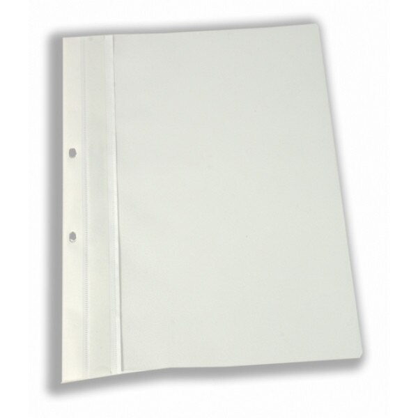 Dosar plastic cu sina si perforatii, alb, JETFILE