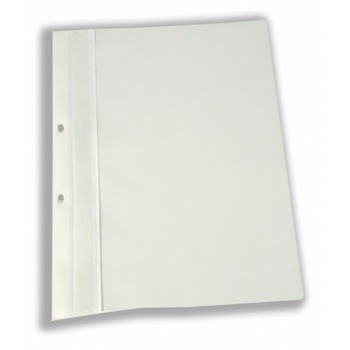 Dosar plastic cu sina si perforatii, alb, JETFILE Dosar plastic cu sina si perforatii, alb, JETFILE