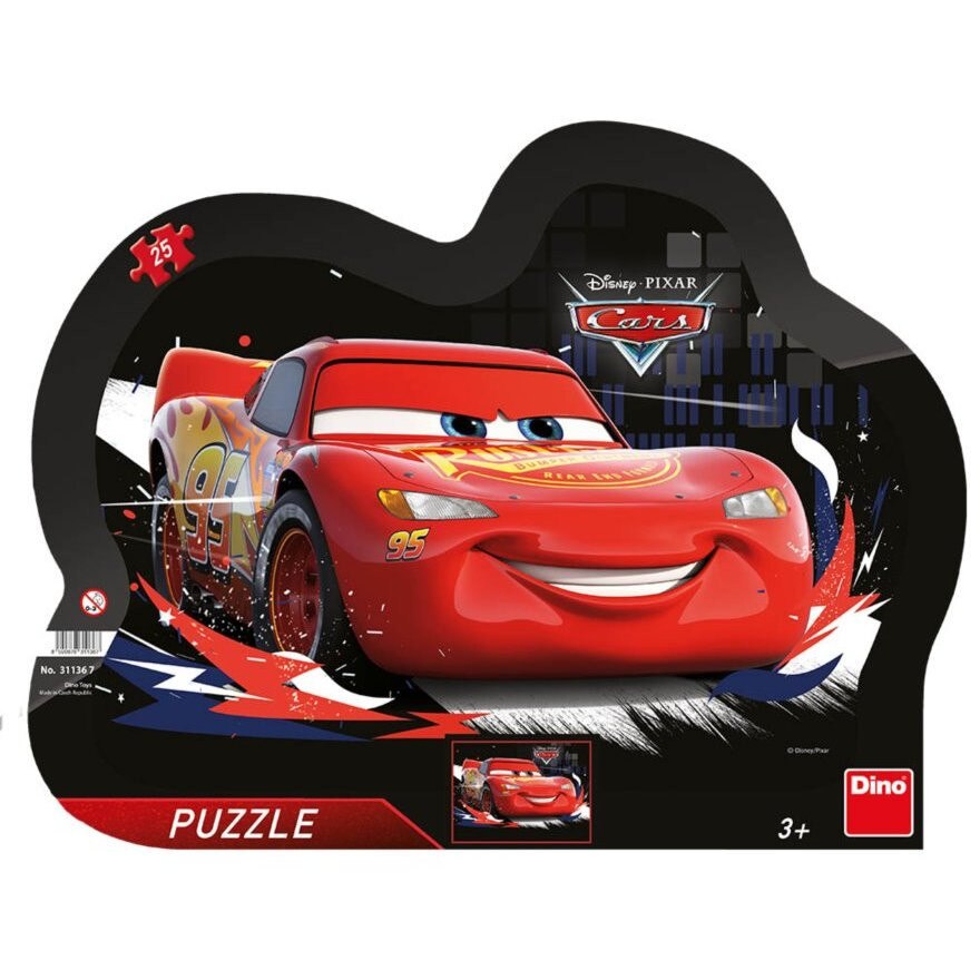 Puzzle cu rama Dino Toys - Cars (25 piese)