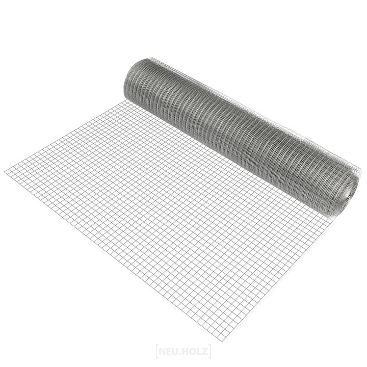 Gard plasa sarma, pro.tec, 1 rola, 100 x 25 cm, otel, gri