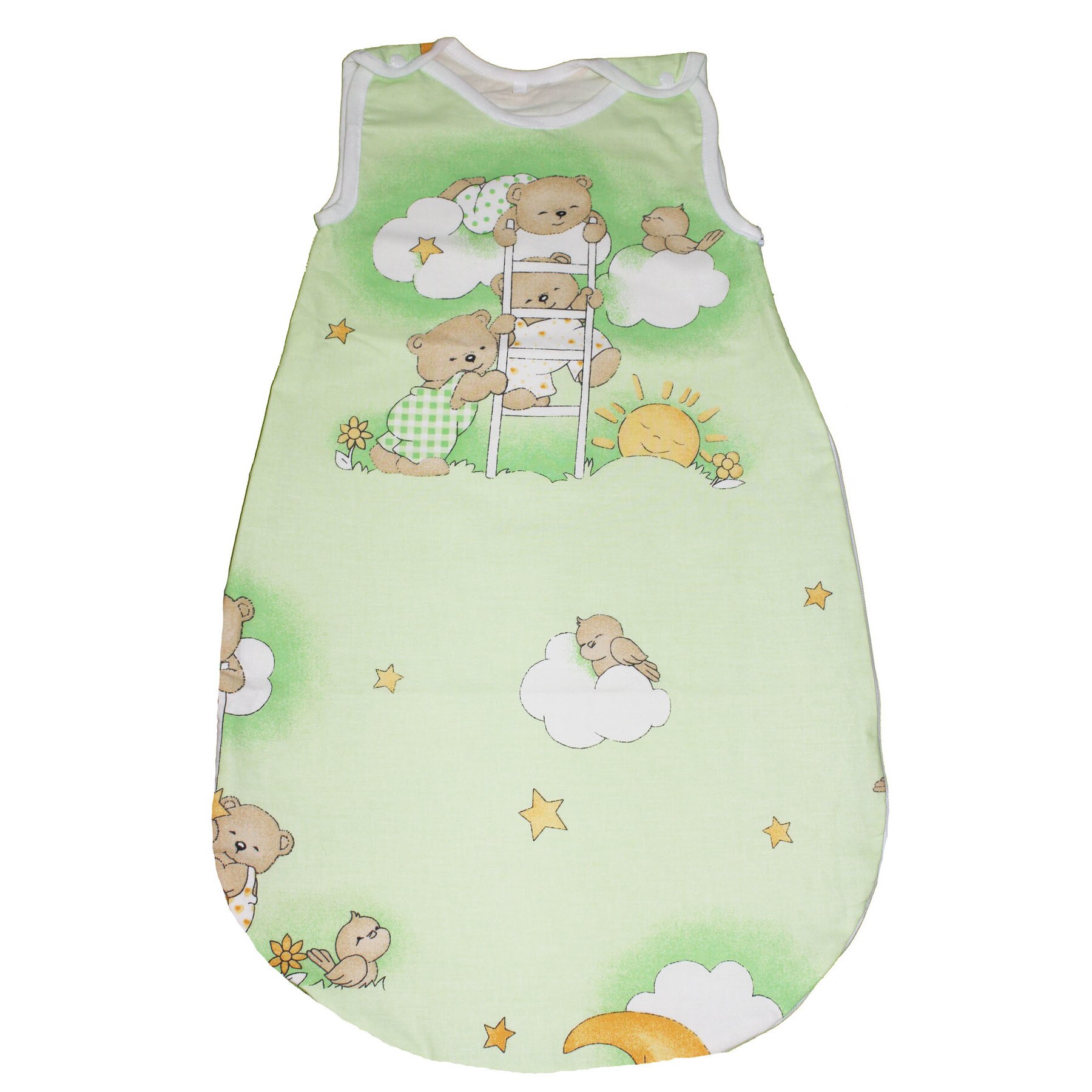Sac de dormit, vara, ursuletul somnoros, verde-0-6 luni