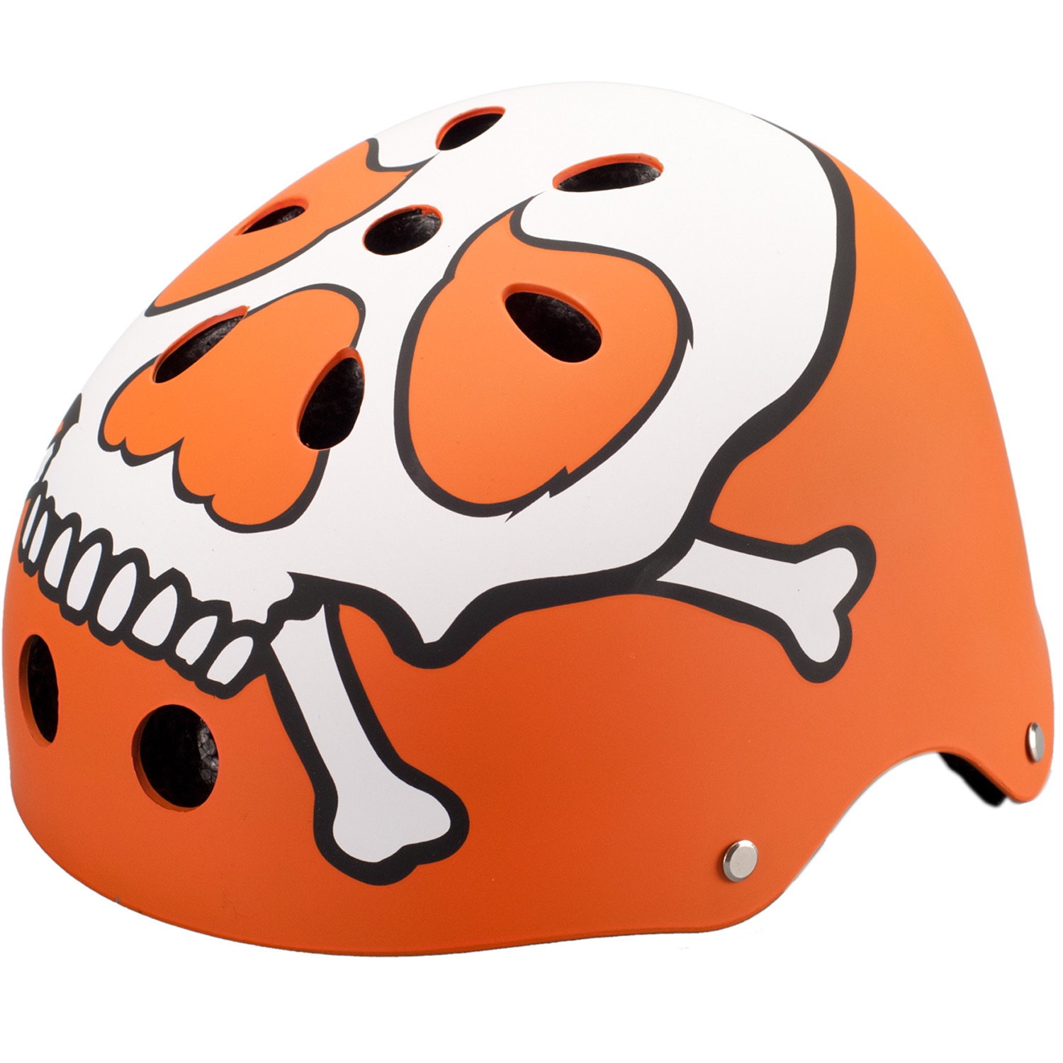 Casca de Protectie Streetrunner® Stunt Resistance ABS Orange Skull, marime universala