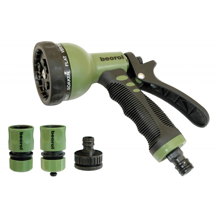 Градински пистолет за пръскане тип душ, 9 режима, с аксесоари, Beorol