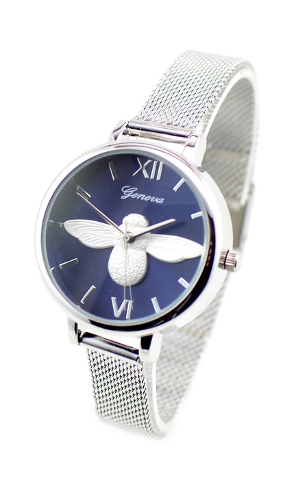 Ceas dama elegant Geneva Silver GV17SBL